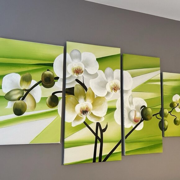 Amazon.com: Large Framed Modern Wall Art for Living Room, 4  Wall Art Painting, 4 pieces FRAMED